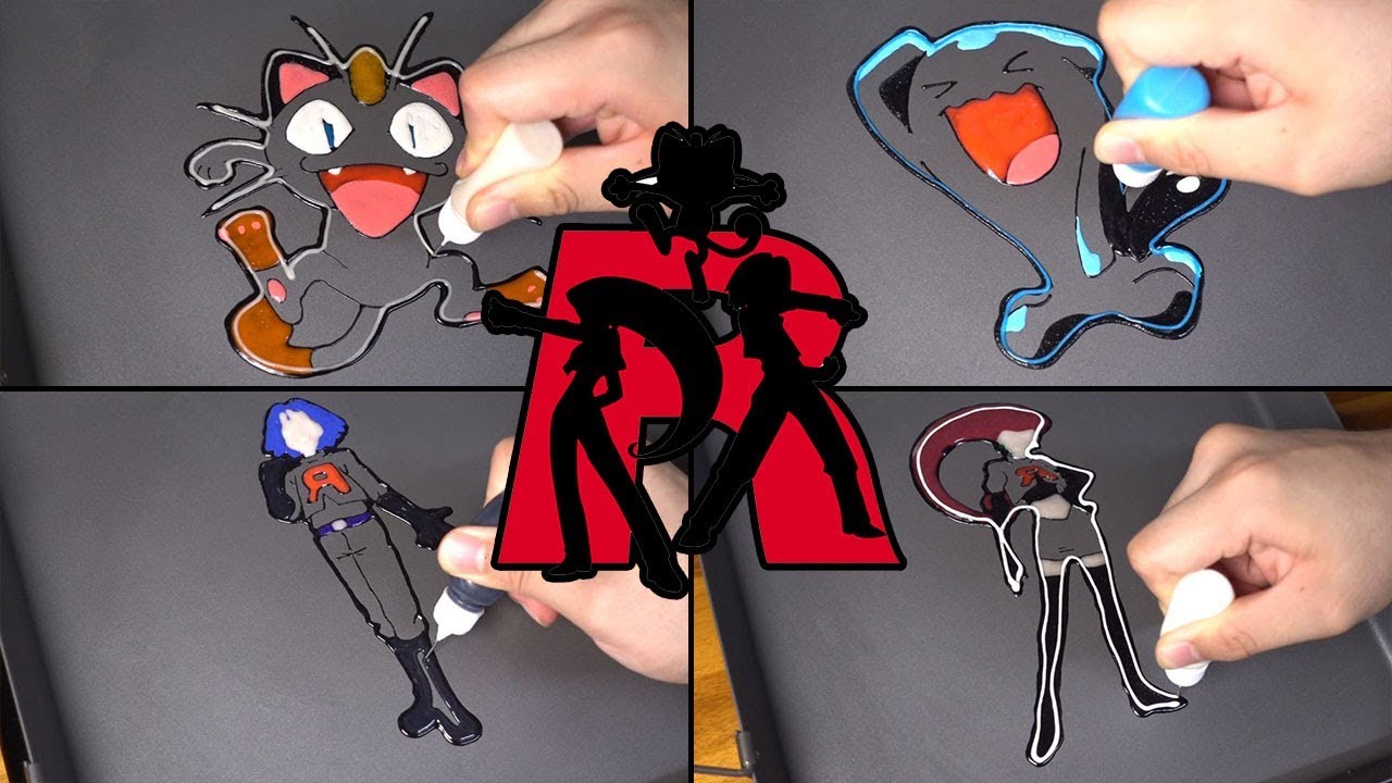 Pokemon Team Rocket Pancake Art - Jessie, James, Meowth, Wobbuffet