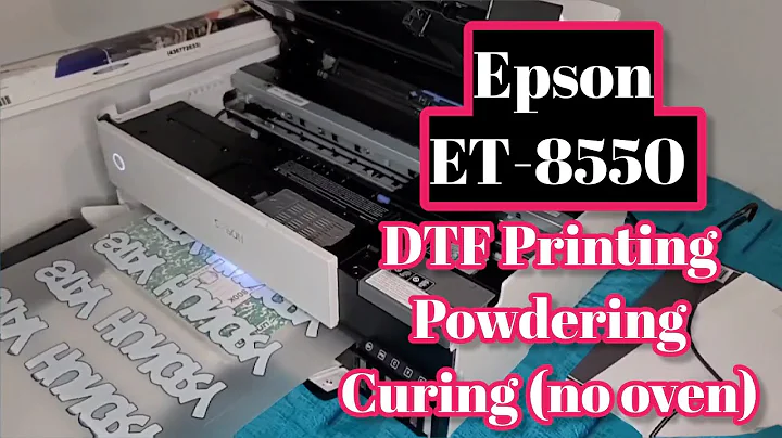 Epson Et-8550 DTF ( Direct to film) printing, powder, and curing no oven.