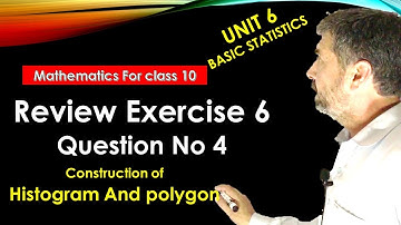 Mathematics class 10 Review Exercise 6 Question No4 || Construction of Histogram & frequency polygon