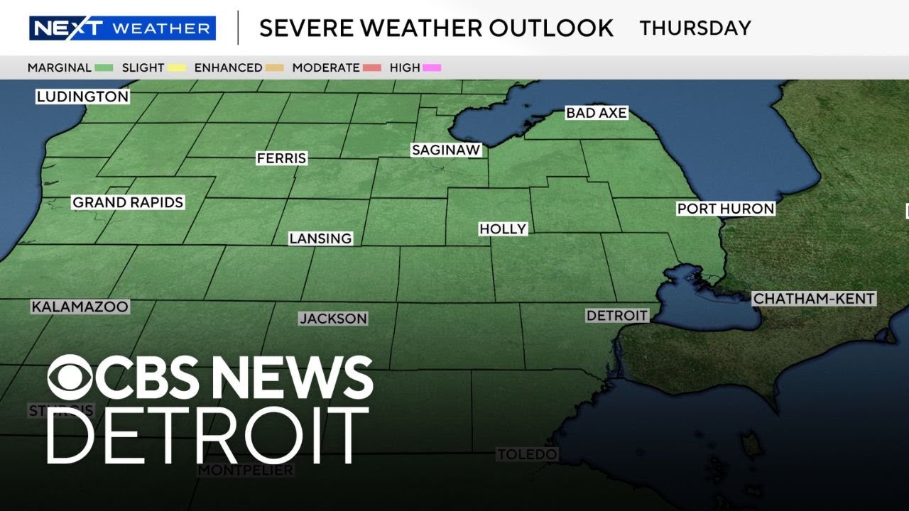 Scattered storms possible in Southeast Michigan on Thursday - YouTube