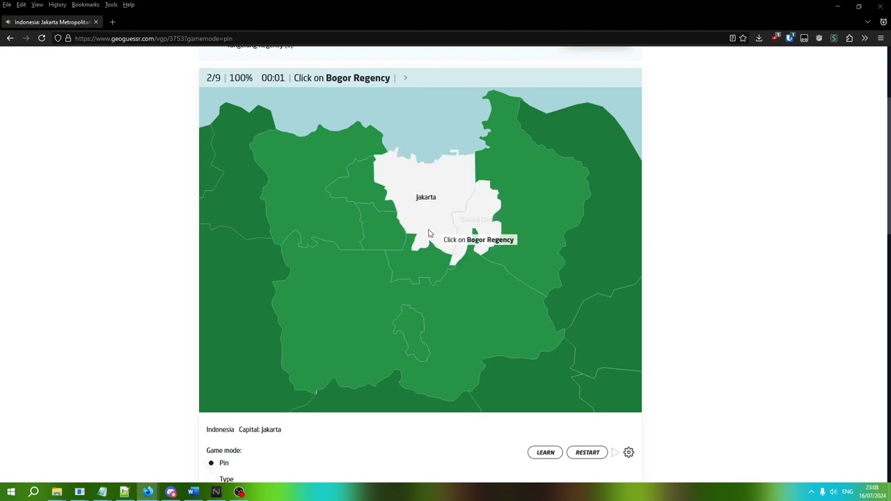 [Seterra] Jabodetabek (Pin) in 6.671s