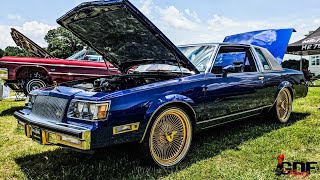 Athlete Statistics Blue LSX Buick Regal on All Gold Daytons an Vogues.