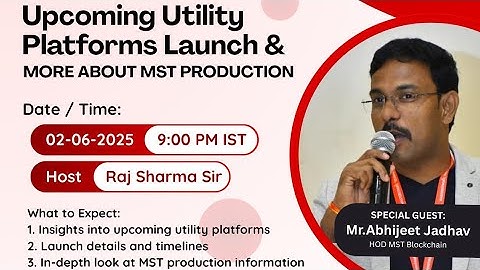 MST Exclusive Live Session by HOD Mr Abhijeet Jadhav ji #blockchain #mst #news