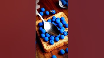 Satisfying slices asmr  Spreading blueberries on bread AI #aiasmr #asmr