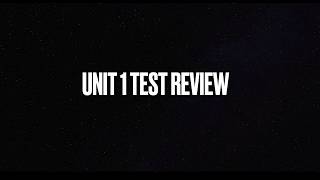 Unit 1 test review