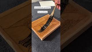 Printing The Outlines Of My Woodblock Print