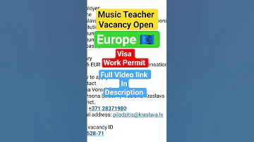 Music Teacher Jobs In Latvia Visa Sponsorship 2025 High Salary Jobs In Europe Visa Musicteacher 