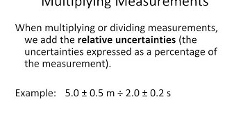 Experimental Uncertainties