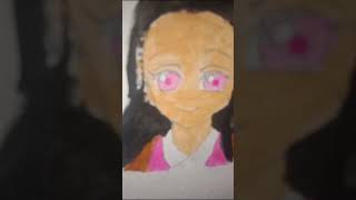 Nezuko drawing on wall #drawing #draw_with_me #art #demonslayer #nezukokamado