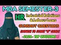 MBA SEM-3 Industrial Relations &amp; Labour Laws Gunshot Questions💯✅| 2026 O.U | HR Specialization