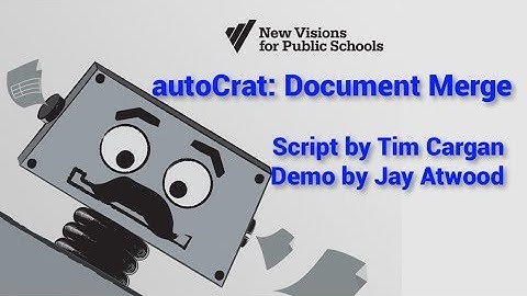 The New autoCrat: Document Merge in Google Drive