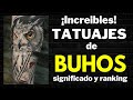 ¡Asombrosos! tatuajes de 🦉 BUHOS 🦉 / significado y ranking de tatuajes