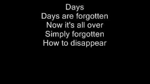 Kasabian - Days are forgotten Lyrics