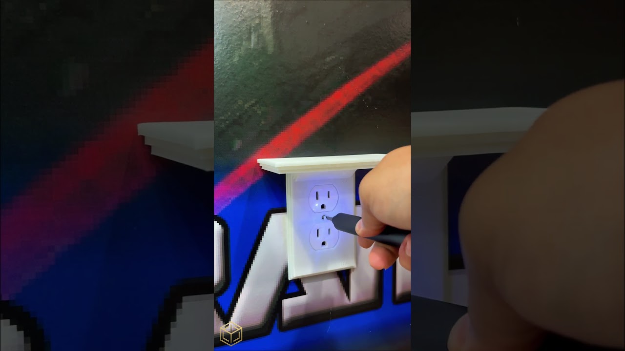 3D Printed Outlet Cover with Phone Shelf | Functional Home Print