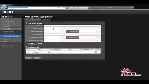 NUUO Titan NVR   How to set up the Main server & Sub server