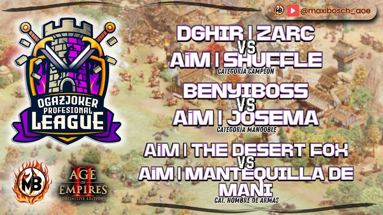 🏆OgazJoker Profesional League🏆🔶Shuffle vs Zarc / BenyiBoss vs Josemah / Mant. de Mani vs Desert Fox🔶