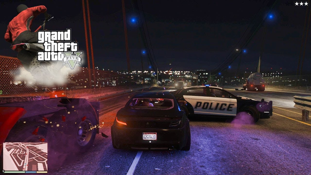 GTA V - Franklin Chased by the Police After Gang Shootout - YouTube