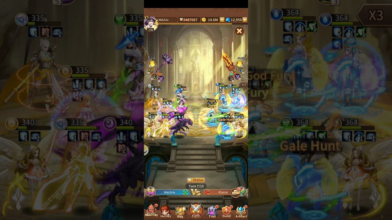 Elora's Raid Gameplay: MK+Fenrir+Nidhogg vs almost 1m power gap Fenrir+Leviathan