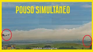 DUAS AERONAVES POUSANDO AO MESMO TEMPO