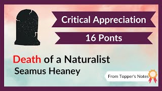 Death of a Naturalist by Seamus Heaney | Critical Appreciation #deathofanaturalist  #Seamusheaney
