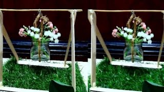Beautiful DIY Hanging Flower Swing Vase Made with simple materials and lots of creativity#DIY