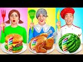 Me vs Grandma vs Chef Cooking Challenge | Funny Food Situations &amp; Parenting Hacks by RATATA COOL