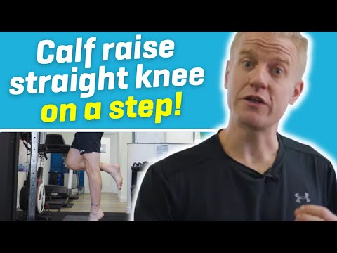 Calf raise straight knee on a step Couch to 5k