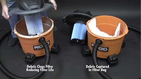 Máy hút bụi công nghiệp, sự khác biệt thêm túi lọc