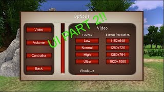 Unity 3D Tutorial: How to make a Option Panel UI with buttons and scroll bars  Part 2