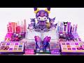 Purple Slime - Kuromi Mixing All My Makeup Eyeshadow into Clear Slime 🍇 쿠로미가 내 모든 메이크업 아이섀도를 섞어봤어요