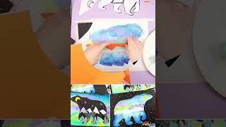 Polar Bear Silhouette Painting for Kids | Easy Winter Art Project 🐾