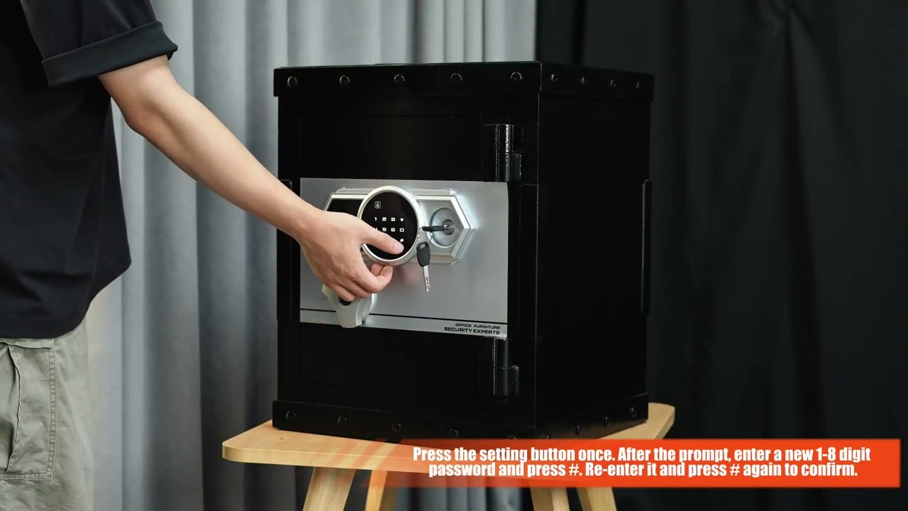 Heavy-Duty Pistol Jewelry Safe Box 2.8cu.ft.- PlN Code Setting and Description