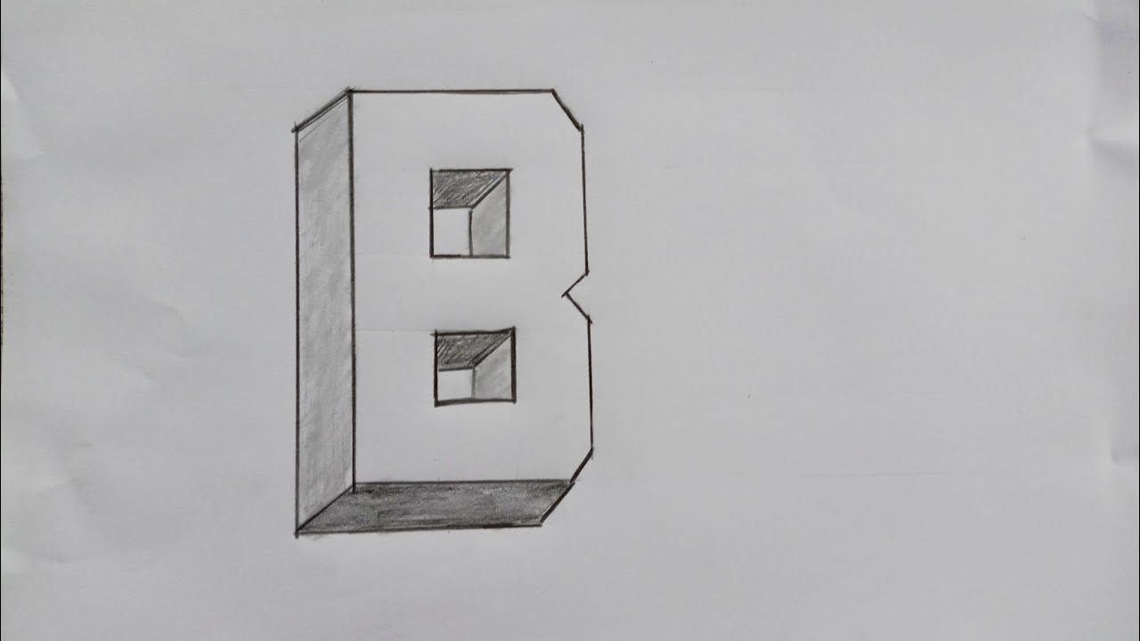How to draw B letter pencil drawing YouTube