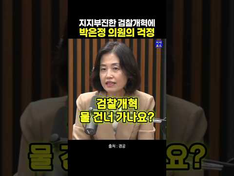 지지부진한 검찰개혁에 <strong>박은정</strong> 의원의 걱정