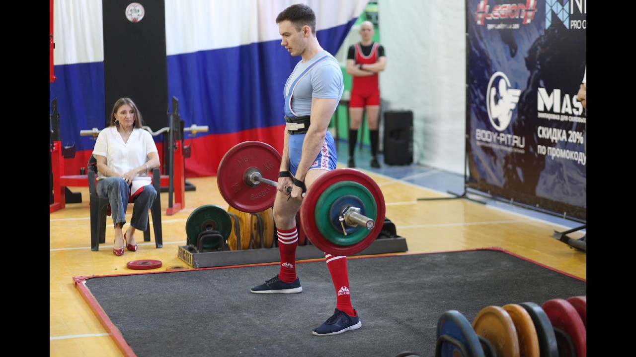 Многоповторная становая тяга 100кг, до 82,5 WPSO A. Андреев Максим