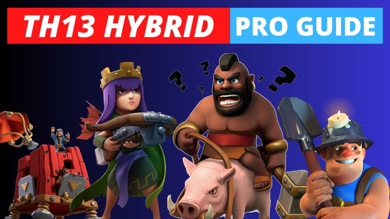 TH 13 QUEEN CHARGE HYBRID GUIDE || BEST ATTACK STRATEGY || 2023 ||