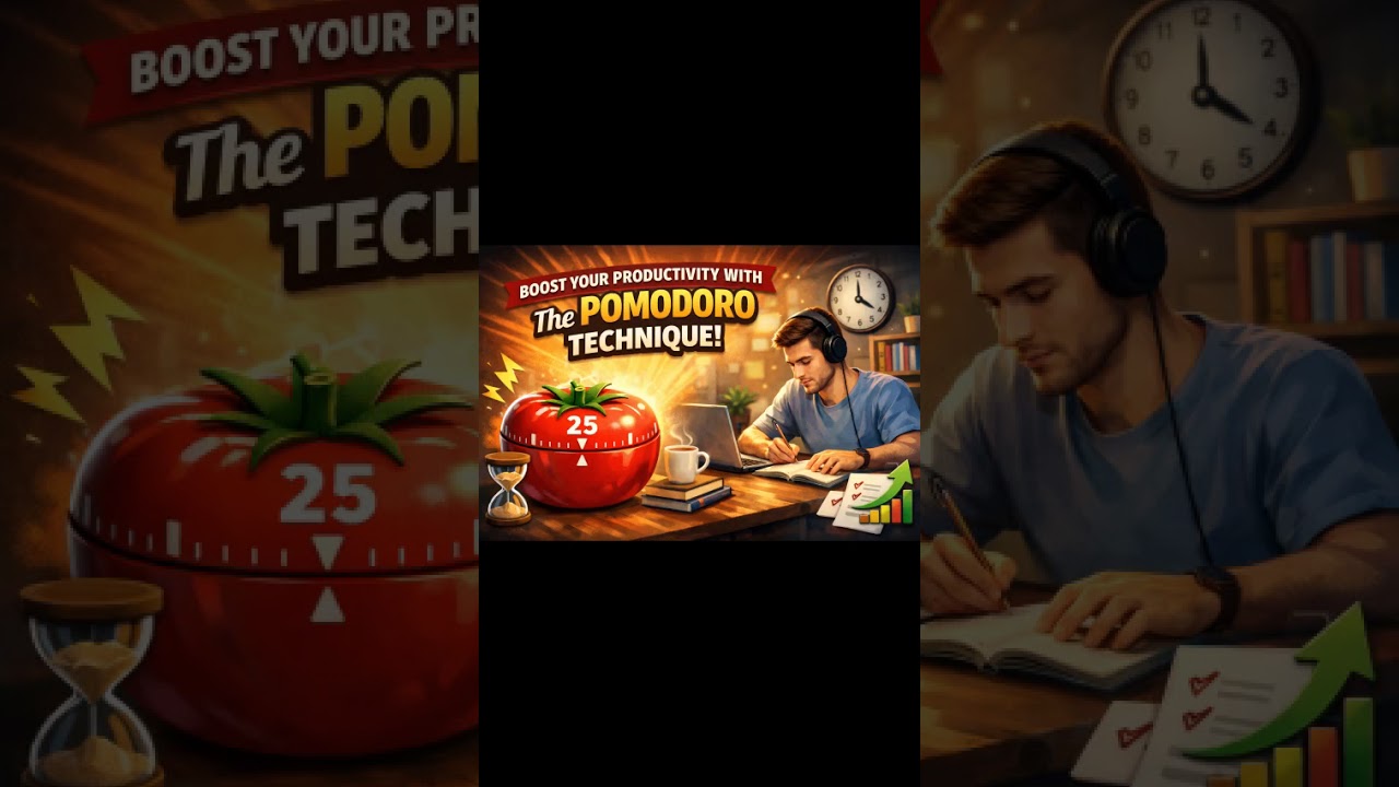 Boost Focus & Productivity with the Pomodoro Technique! ⏱️ 25-Min No Ads