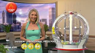 Saturday Lotto Results - Draw 4585 - 28 June 2025