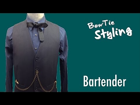 BowTie Style Bartender Bowtie,with vest/BOWTIE SPECIMENS