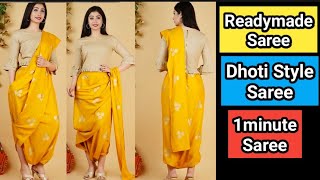 Readymade Dhoti Saree Review 💥 1min Saree Haul & Review 💥Readymade Saree Under 1000💥Rakhi Outfit screenshot 2