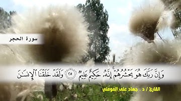 سورة الحجر من ( ايه 1 ) الى ( ايه 48 )  بصوت القارئ د.جهاد المومني