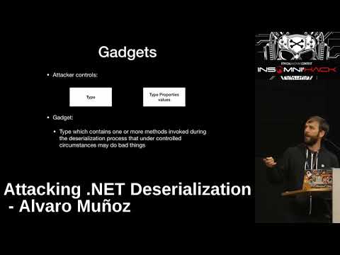 Attacking .NET deserialization - Alvaro Muñoz