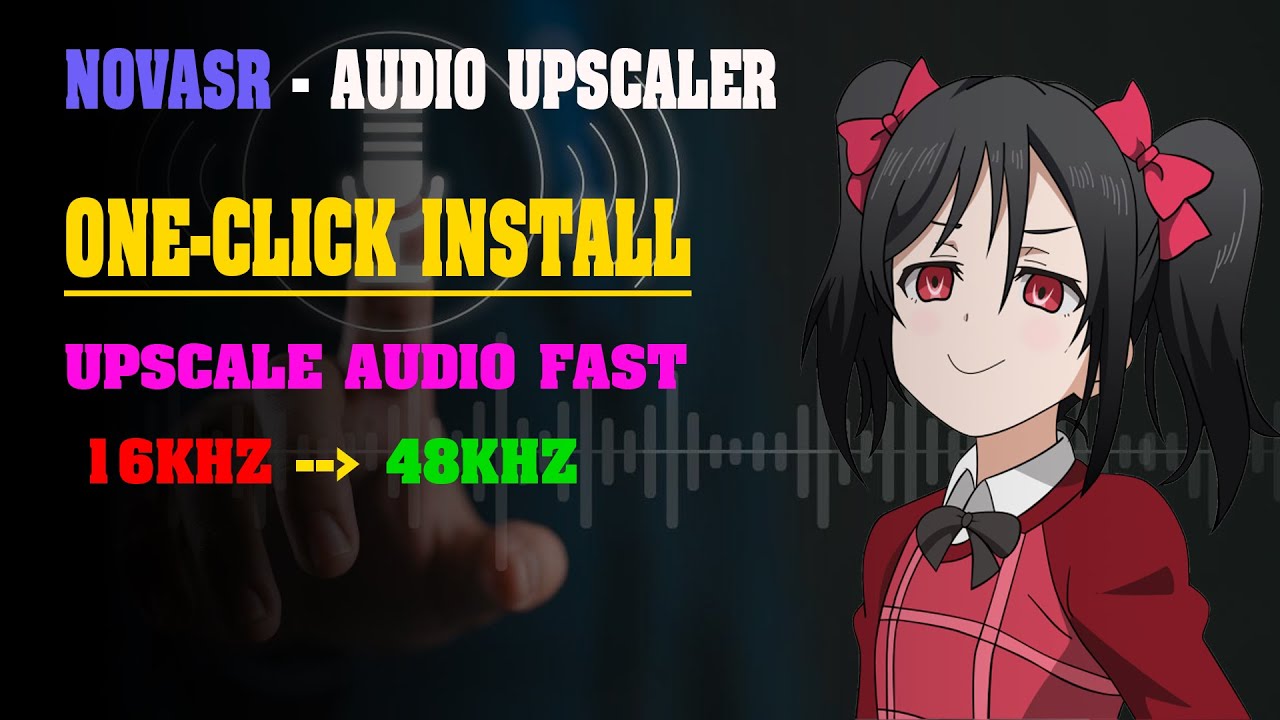 How to Install NovaSR: One-Click AI Audio Upscaler Setup Guide (16kHz to 48kHz) 🚀