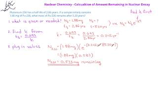 Nuclear Chemistry - 05 Nuclear Decay Calculations