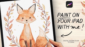 How to paint a fox in PROCREATE 🦊 (digital watercolor painting on your iPad!)