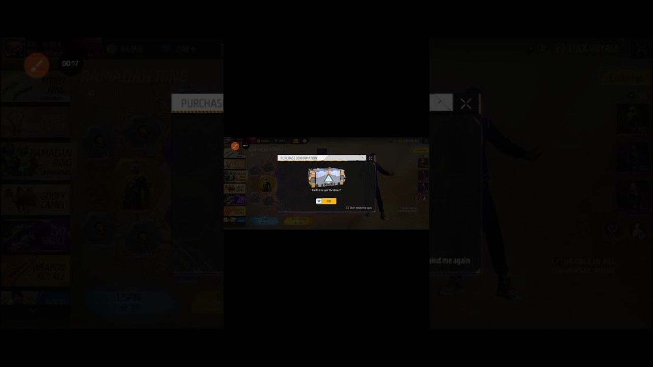 ramadan ring event spin trick..