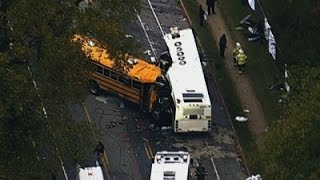 Raw: 6 Dead After School, Commuter Buses Collide Raw: 6 Dead After School, Commuter Buses Collide