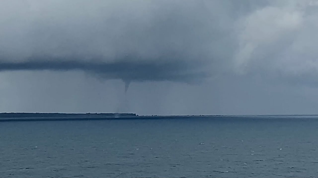Water Spouts Touch Down On Lake Michigan Maintou Passage - 6/22/2021