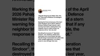 Rajnath Singh Issues Veiled "Dot, Dot, Dot" Warning To Pakistan On Pahalgam Anniversary