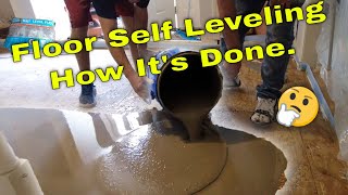 Self leveling a floor, how it's done. screenshot 3